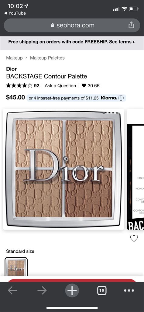 dior backstage contour palette dupe